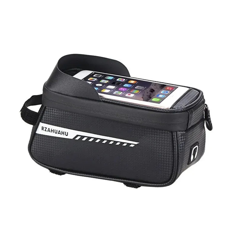 Bike Front Fork Bag Waterproof Phone Bag Touch Screen Top Tube Saddle Cycling For Outdoor Riding