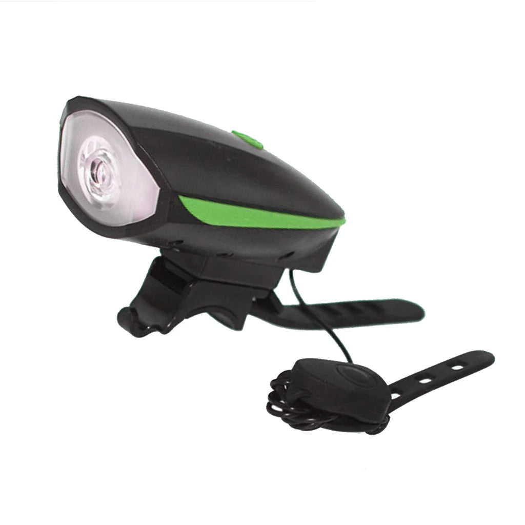 USB Bicycle Front Light Headlamp Night Light Torch With Bell Horn