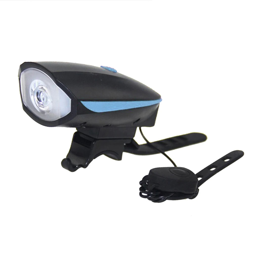 USB Bicycle Front Light Headlamp Night Light Torch With Bell Horn